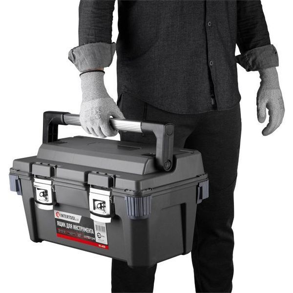 Ящик для инструмента с металлическими замками 20" 500*275*265 мм INTERTOOL BX-6020 BX-6020 фото