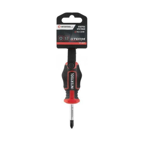 Отвертка крестовая PH2*38 мм, S2, STORM INTERTOOL VT-3419 VT-3419 фото