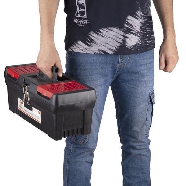 Ящик для інструментів&nbsp;з металевими замками 16", 396*216*164 мм INTERTOOL BX-1016 BX-1016 фото