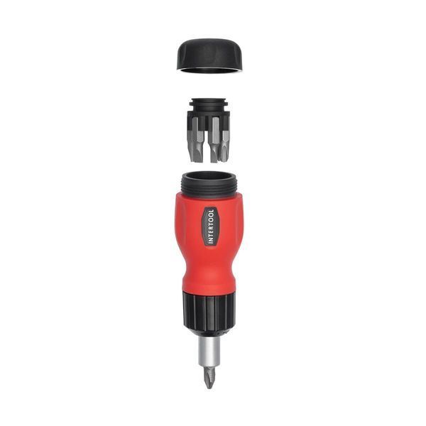 Викрутка реверсивна з комплектом насадок 6 од. INTERTOOL VT-1009 VT-1009 фото