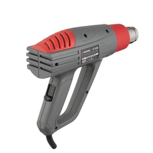 Фен технический 2000 Вт, 3 режима, 60-600 &deg;C, 300-500 л/мин INTERTOOL DT-2420 DT-2420 фото