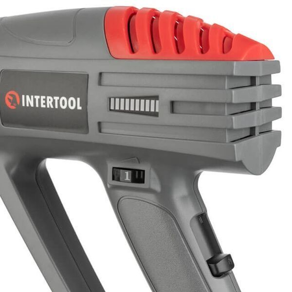Фен технический 2000 Вт, 3 режима, 60-600 &deg;C, 300-500 л/мин INTERTOOL DT-2420 DT-2420 фото