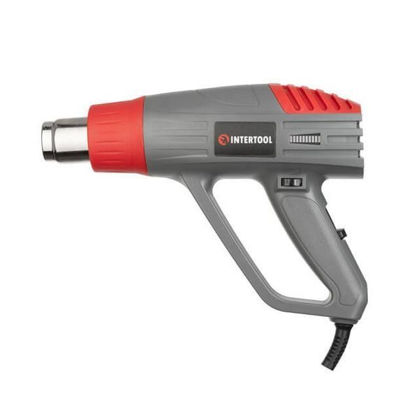 Фен технический 2000 Вт, 3 режима, 60-600 &deg;C, 300-500 л/мин INTERTOOL DT-2420 DT-2420 фото