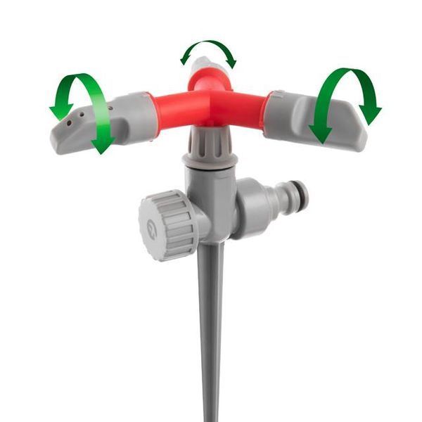 Дождеватель круговой с вращающейся головкой на костыле. PP, ABS, Zinc alloy INTERTOOL GE-0055 GE-0055 фото