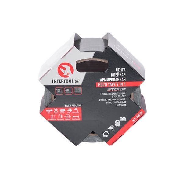 Стрічка клейка універсальна MULTI TAPE,&nbsp;48 мм * 10 м, армована, STORM INTERTOOL KT-0835 KT-0835 фото