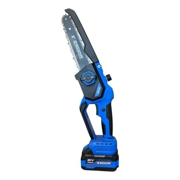 Аккумуляторная мини-цепная пила ZEGOR CSMD-21BL-8 (безщеточный мотор, автоматическая смазка цепочки, легкая натяжка цепочки, две АКБ по 4000 мАч, зарядное устройство, кейс) CSMD-21BL-8 фото