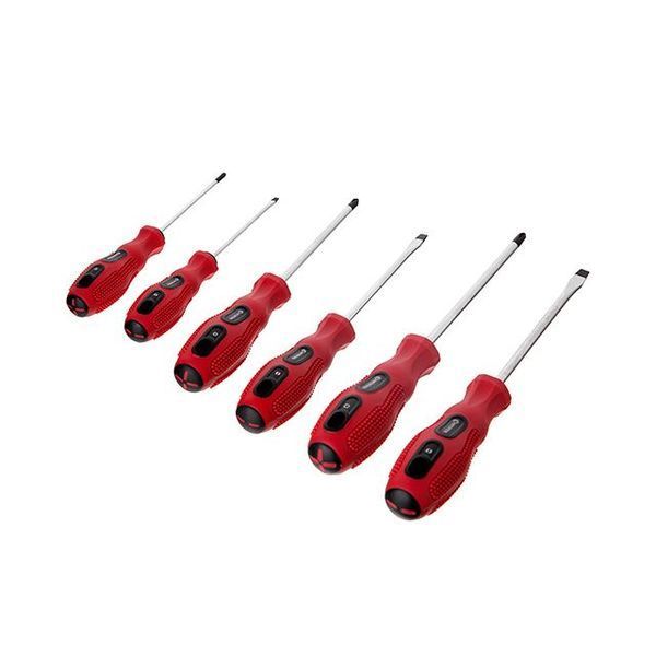 Набор отверток 6 ед. (SL3*75, SL5*100, SL6*125, PH0*75, PH1*100, PH2*125) Cr-V, Ergo-design INTERTOOL VT-2005 VT-2005 фото