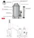 Домкрат "стовпчик" одноштоковий 50 т INTERTOOL GT0030 GT0030 фото 2
