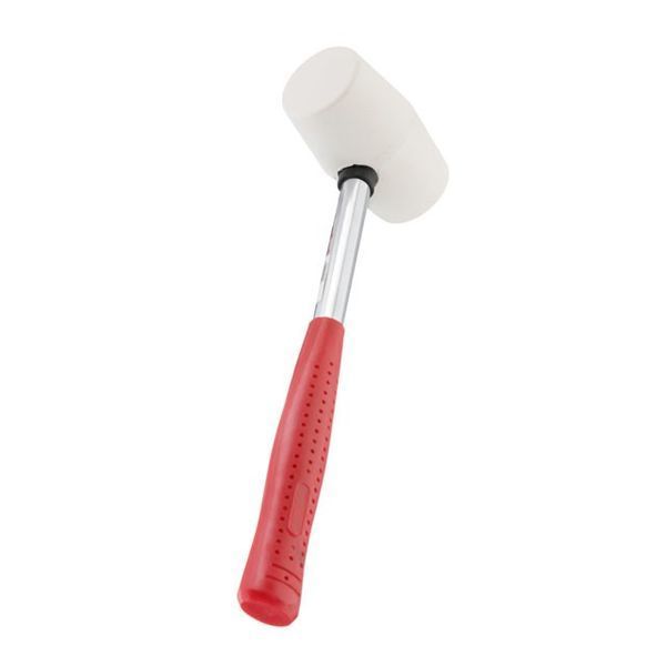 Киянка гумова&nbsp;225 г, 40 мм, бiла гума, металева ручка INTERTOOL HT-0234 HT-0234 фото