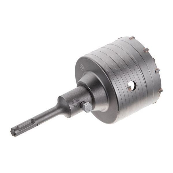 Комплект: Свердло корончасте по бетону 80мм + Перехідник SDS Plus 100мм INTERTOOL SD-7080 SD-7080 фото