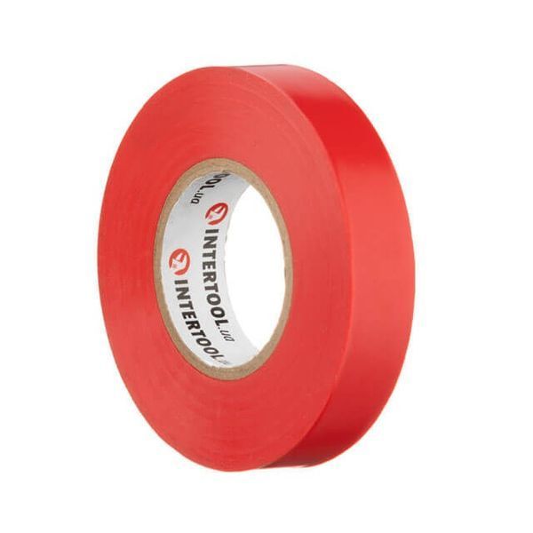 Стрічка ізоляційна, 17 мм * 25 м&nbsp;*&nbsp;0.15 мм, червона INTERTOOL IT-0060 IT-0060 фото