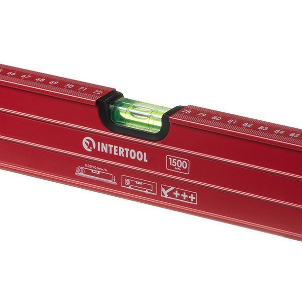Уровень с поворотной капсулой 1500 мм, 3 глазка INTERTOOL MT-1275 MT-1275 фото