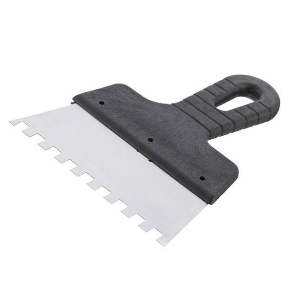 Шпатель з нержавійної сталі 150 мм, із зубом 8*8 мм INTERTOOL KT-2158 KT-2158 фото