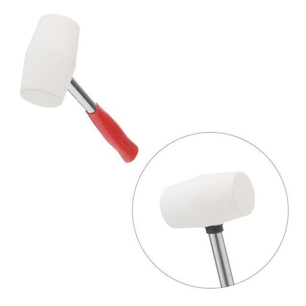 Киянка гумова&nbsp;225 г, 40 мм, бiла гума, металева ручка INTERTOOL HT-0234 HT-0234 фото