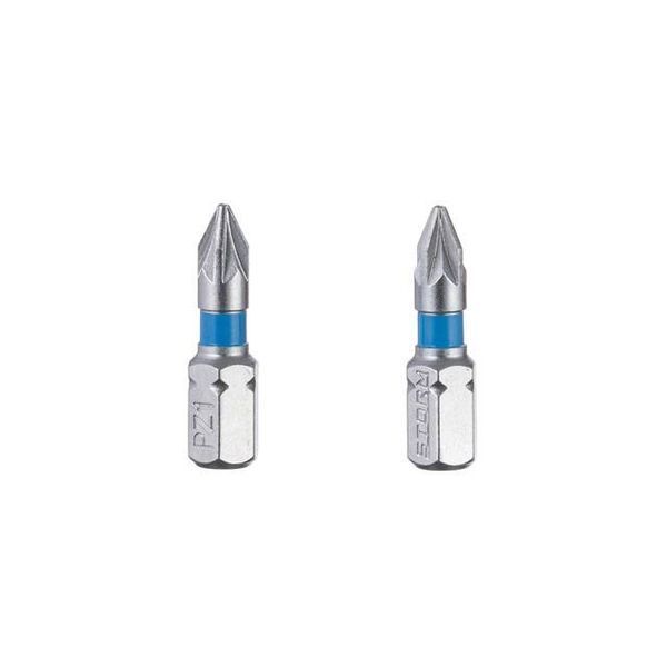 Комплект отверточных насадок PZ1 1/4" * 25 мм, S2, уп. 2 шт, STORM INTERTOOL VT-0220 VT-0220 фото