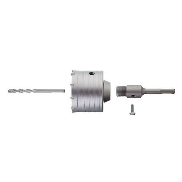 Комплект: Свердло корончасте по бетону 80мм + Перехідник SDS Plus 100мм INTERTOOL SD-7080 SD-7080 фото