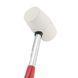 Киянка гумова&nbsp;225 г, 40 мм, бiла гума, металева ручка INTERTOOL HT-0234 HT-0234 фото 3