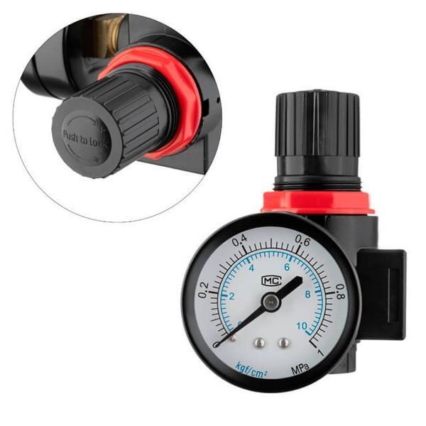 Регулятор тиску 1/4", 0,5-8 бар INTERTOOL PT-1425 PT-1425 фото