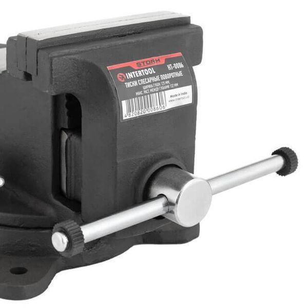Тиски слесарные поворотные 125 мм STORM INTERTOOL HT-0086 HT-0086 фото