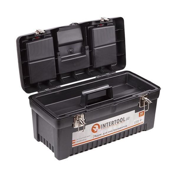 Ящик для інструменту з металевими замками, 19", 483*242*240 мм INTERTOOL BX-1019 BX-1019 фото