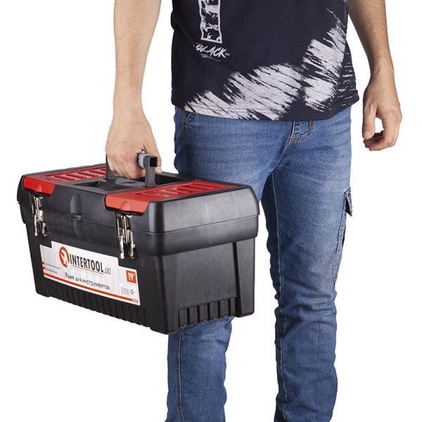 Ящик для інструменту з металевими замками, 19", 483*242*240 мм INTERTOOL BX-1019 BX-1019 фото