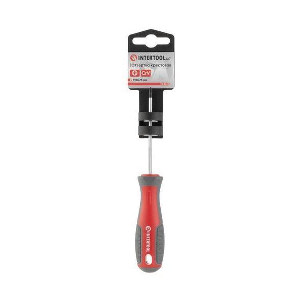 Отвертка крестовая PH0*75 мм, CR-V INTERTOOL VT-3313 VT-3313 фото