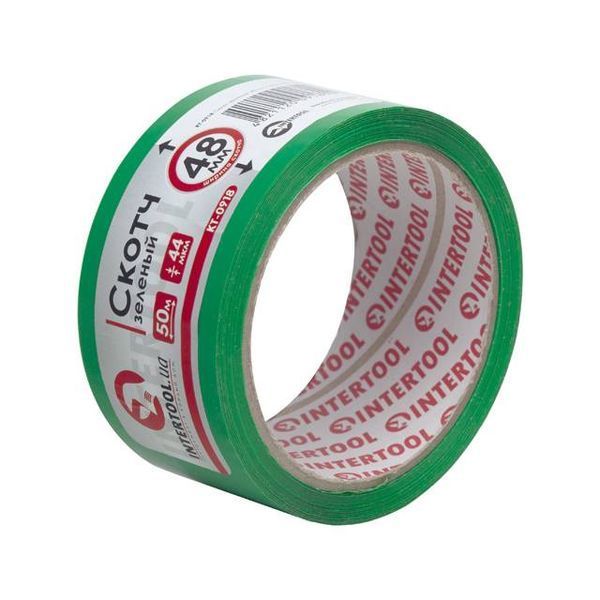 Скотч зеленый 48мм*50м*44мкм INTERTOOL KT-0918 KT-0918 фото
