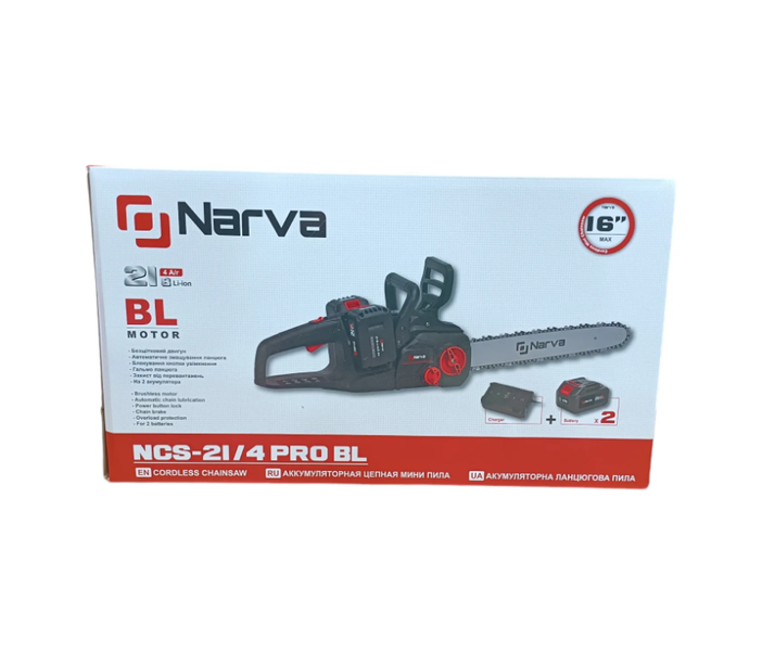 Цепная аккумуляторная пила NARVA NCS-21/4 PRO BL NCS-21 фото