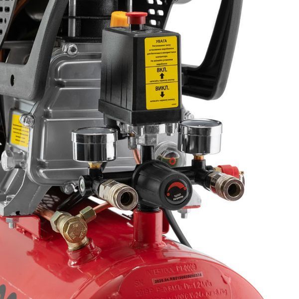 Компрессор INTERTOOL PT-0020 (24 л, 1.2 кВт, 220 В, 8 атм, 205 л/мин) PT-0020 фото