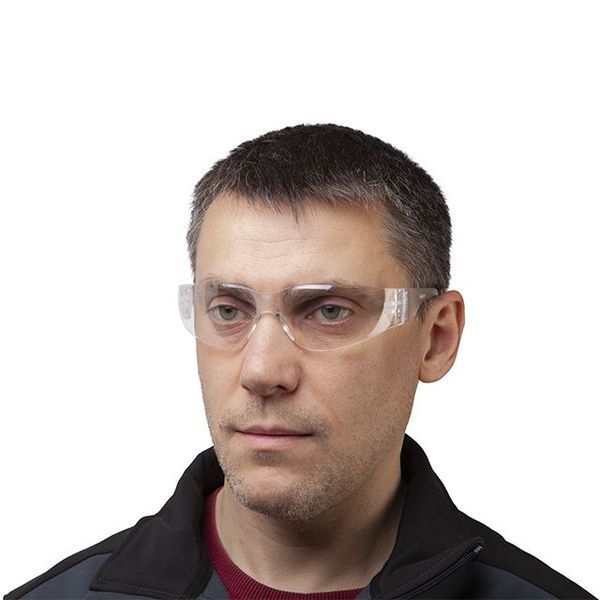 Очки защитные прозрачные, материал линз поликарбонат, материал заушников поликарбонат, защита от удара INTERTOOL SP-0083 SP-0083 фото