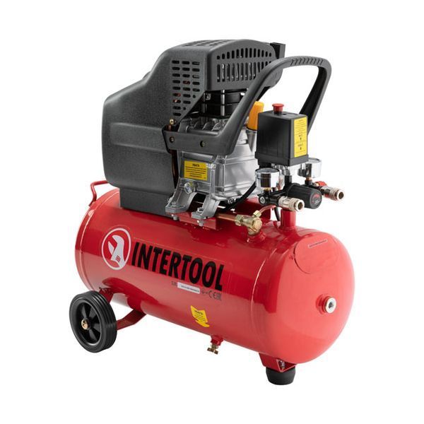 Компрессор INTERTOOL PT-0020 (24 л, 1.2 кВт, 220 В, 8 атм, 205 л/мин) PT-0020 фото