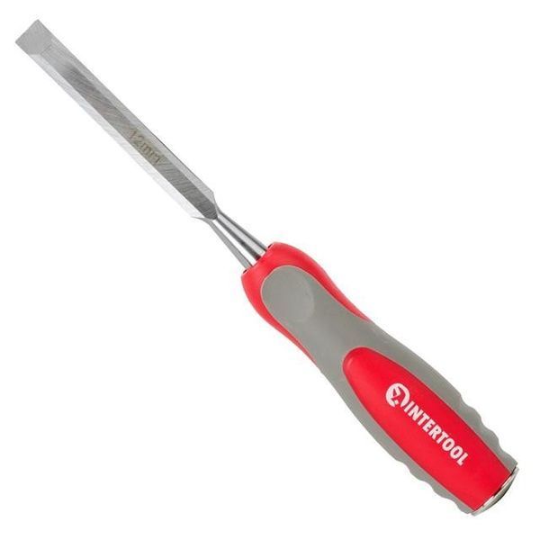 Стамеска 12мм, Cr-V, двухкомпонентная рукоятка INTERTOOL HT-3512 HT-3512 фото