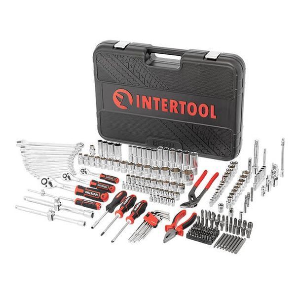 Набір інструментів 1/2" & 3/8" & 1/4", 233 од., Cr-V STORM INTERTOOL ET-8233 ET-8233 фото