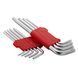 Набор Г-образных ключей TORX удлиненных с отверстием 9шт, Т10-Т50, Cr-V INTERTOOL HT-0606 HT-0606 фото 3