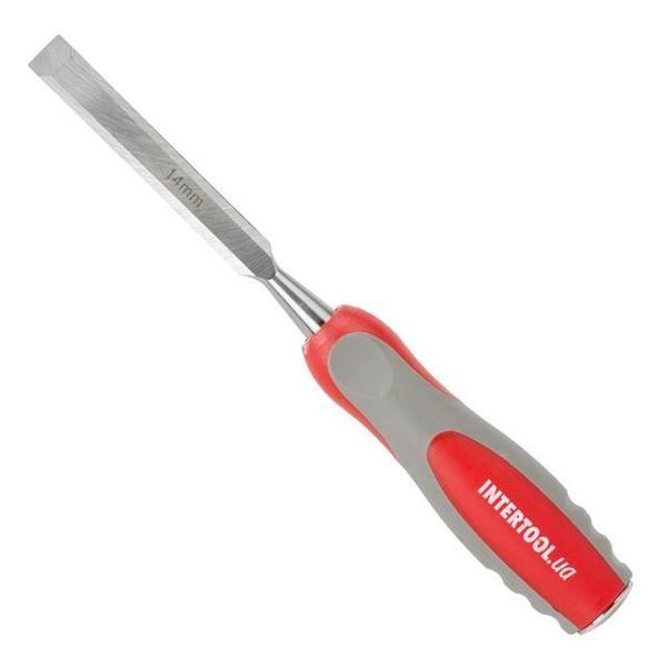 Стамеска 14 мм, Cr-V, двухкомпонентная рукоятка INTERTOOL HT-3514 HT-3514 фото