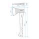 Сокира 800 г, ручка з фібергласу INTERTOOL HT-0262 HT-0262 фото 12