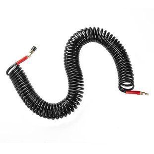 Шланг BLACK M-Flex 8*12 мм, 20 м спіральний поліуретановий з поворотним шарніром, латунними швидкороз'ємними з'єднаннями STORM INTERTOOL PT-1798 PT-1798 фото