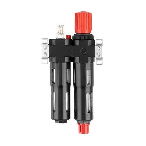 Блок підготовки повітря 1/4", 5 мкм, 850 л/хв., метал, професійний INTERTOOL PT-1435 PT-1435 фото