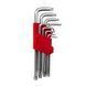 Набір ключів Г-подібних TORX 9 шт,&nbsp;Т10-Т50, Cr-V, Big INTERTOOL HT-0608 HT-0608 фото 2