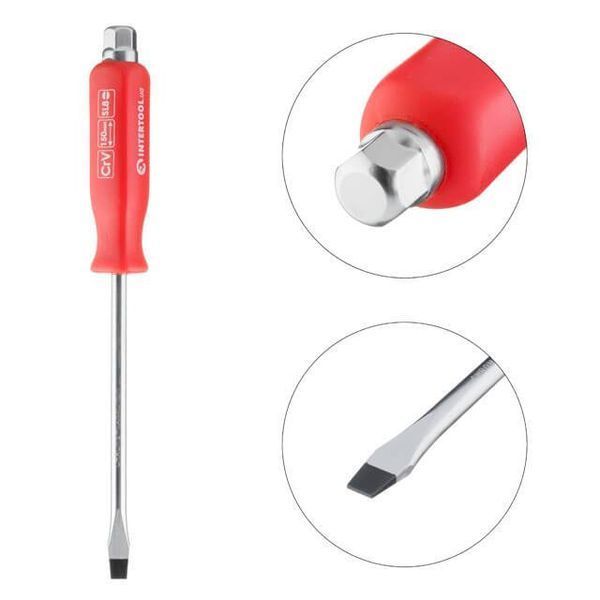 Отвертка ударная SL8*150 мм, Cr-V INTERTOOL HT-0484 HT-0484 фото
