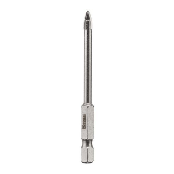 Сверло по стеклу и керамике 5 мм HEX 1/4'' (6.35 mm) INTERTOOL SD-0285 SD-0285 фото