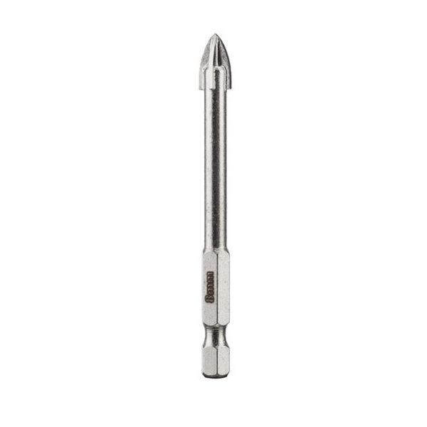 Сверло по стеклу и керамике 8 мм HEX 1/4'' (6.35 mm) INTERTOOL SD-0288 SD-0288 фото