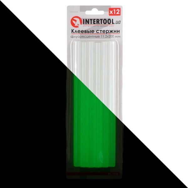 Комплект флуоресцентных клеевых стержней 11.2 мм * 200 мм, 12 шт INTERTOOL RT-1038 RT-1038 фото