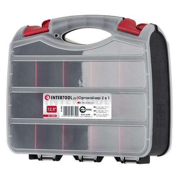 Органайзер пластиковый, 12,5", 2 в 1, 320x260x80 мм INTERTOOL BX-4004 BX-4004 фото