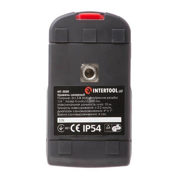 Уровень лазерный мини, 2 лазерные головки INTERTOOL MT-3050 MT-3050 фото