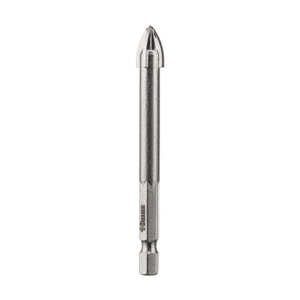 Сверло по стеклу и керамике 10 мм HEX 1/4'' (6.35 mm) INTERTOOL SD-0290 SD-0290 фото