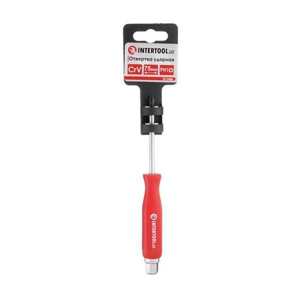 Отвертка ударная PH1*75 мм, Cr-V INTERTOOL HT-0486 HT-0486 фото