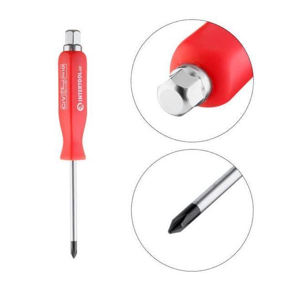 Отвертка ударная PH1*75 мм, Cr-V INTERTOOL HT-0486 HT-0486 фото