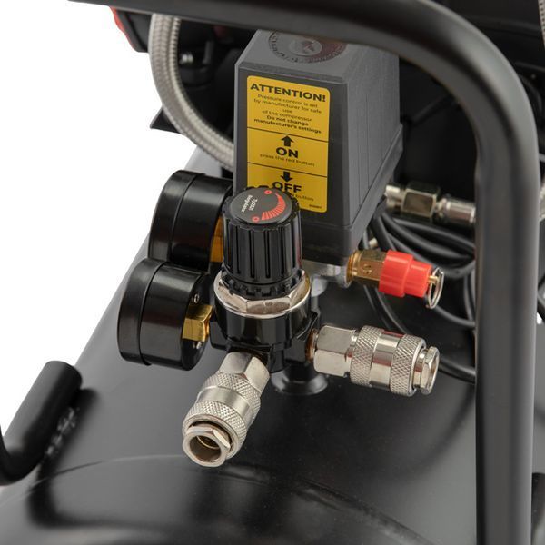 Компресор безмасляний 50 л INTERTOOL PT-0038 2х1.5 кВт, 220 В, 8aтм, 500 л/хвил, 2800 об/хв 4 циліндра PT-0038 фото