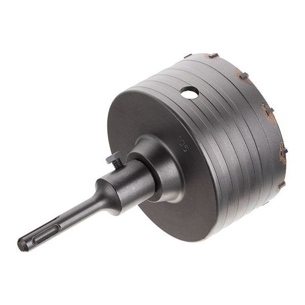 Комплект: сверло корончатое по бетону 105 мм + переходник SDS Plus 100мм INTERTOOL SD-7105 SD-7105 фото